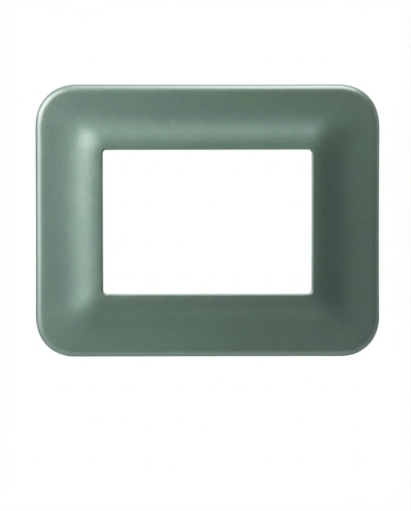 Anchor Roma Urban Hue 16 Module Colour Plate Without Chrome Collar Pistachio Green Metallic (Model 66816PG)