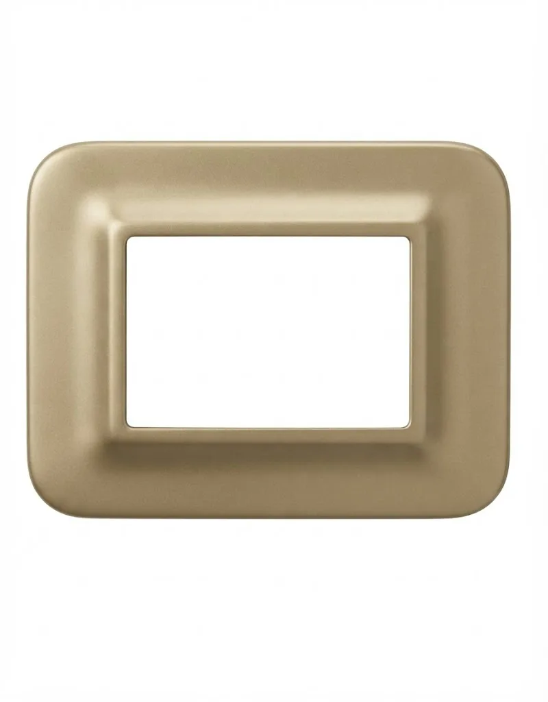 Anchor Roma Urban Hue 12 Module Colour Plate Without Chrome Collar Champaign Gold Metallic (Model 66812CG)