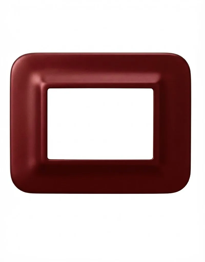 Anchor Roma Urban Hue 18 Module Colour Plate Without Chrome Collar Caramine Red Metallic (Model 66818CR)
