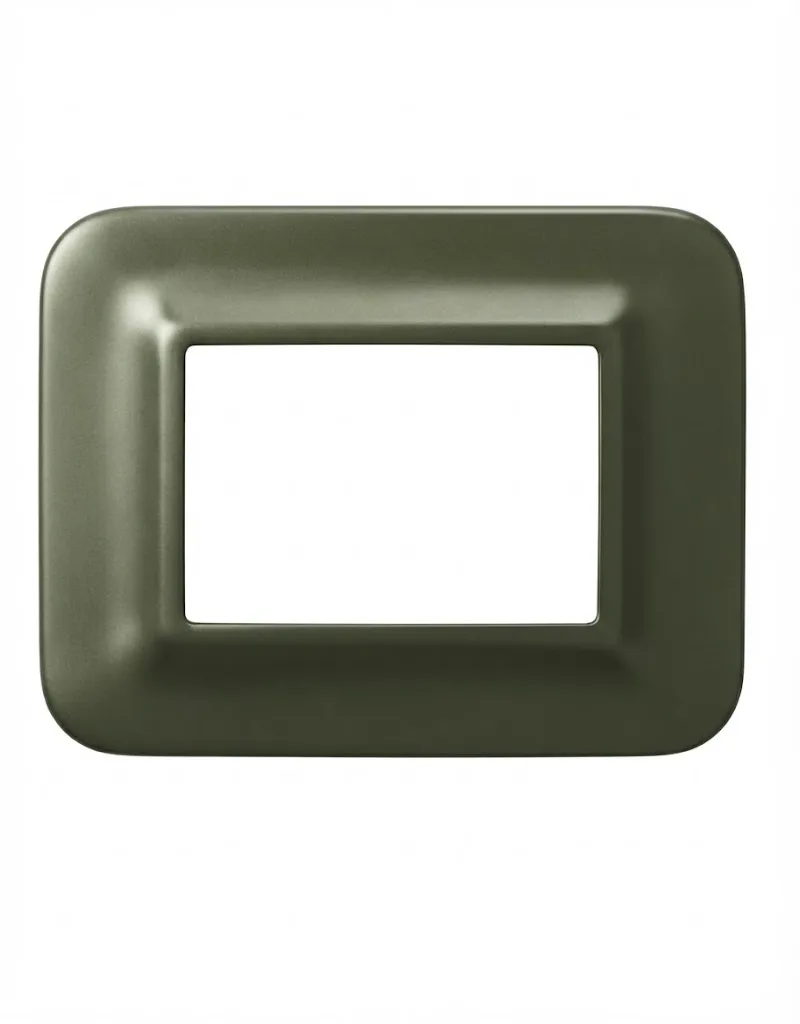 Anchor Roma Urban Hue 2 Module Colour Plate Without Chrome Collar Olive Green Metallic (Model 66802OG)
