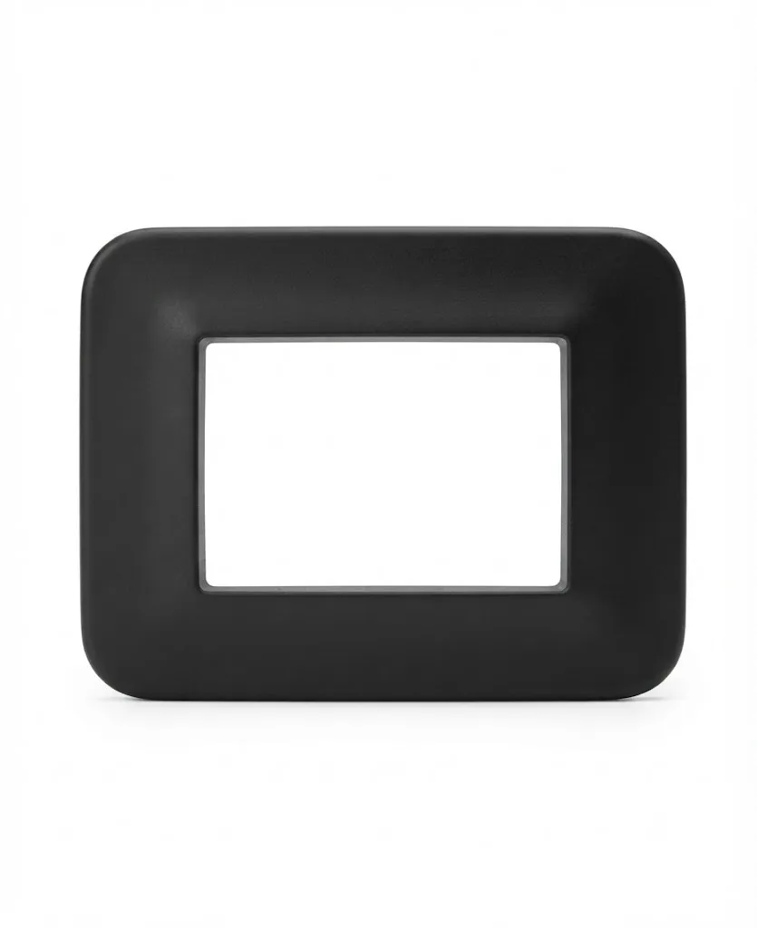 Anchor Roma Urban Hue 1 Module Colour Plate Without Chrome Collar Charcoal Black (Model 66801CB)