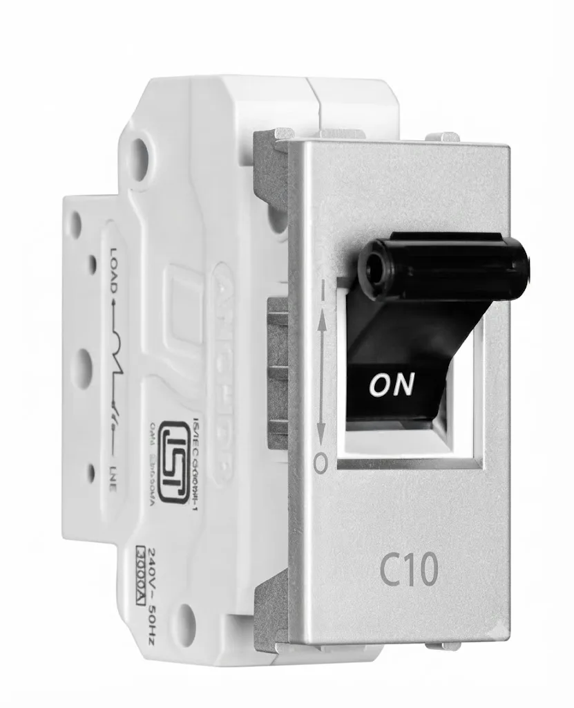 Anchor Roma Urban Mini Modular 20A SP C-Curve MCB Silver (Model 66154S)