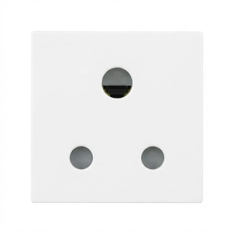Anchor Tiona 6A 3 Pin Round Socket ISI 2 Module White (Model 86351)