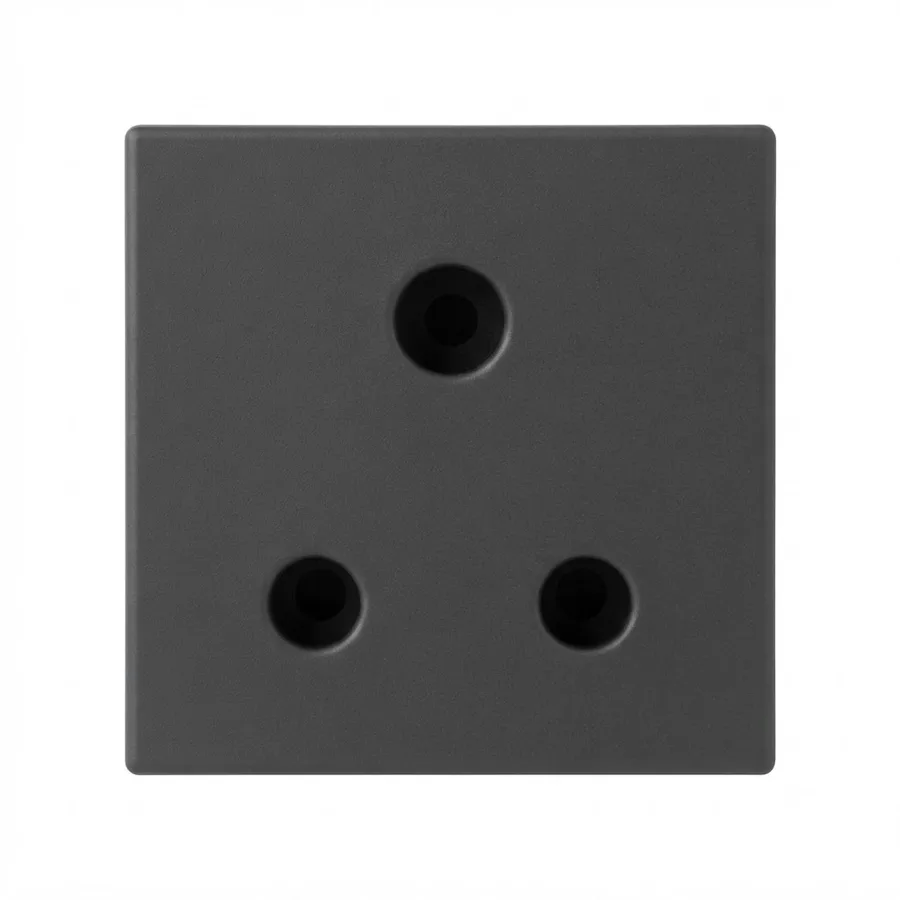 Anchor Tiona 6A 3 Pin Round Socket ISI 2 Module Black (Model 86351B)
