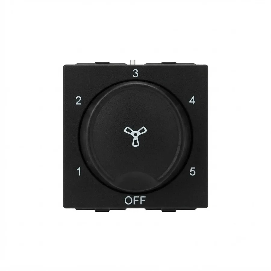Anchor Tiona Dura Step Fan Regulator 2 Module Black (Model 86402B)
