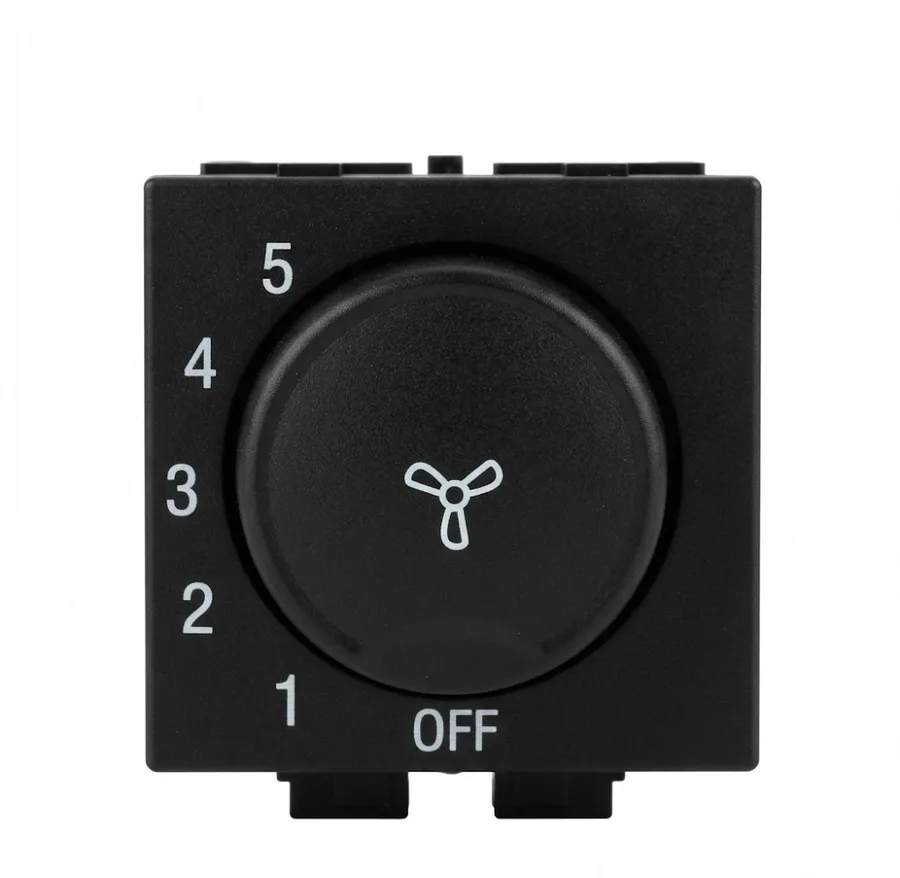 Anchor Tiona Dura Step Fan Regulator High Speed 2 Module Black (Model 86404B)