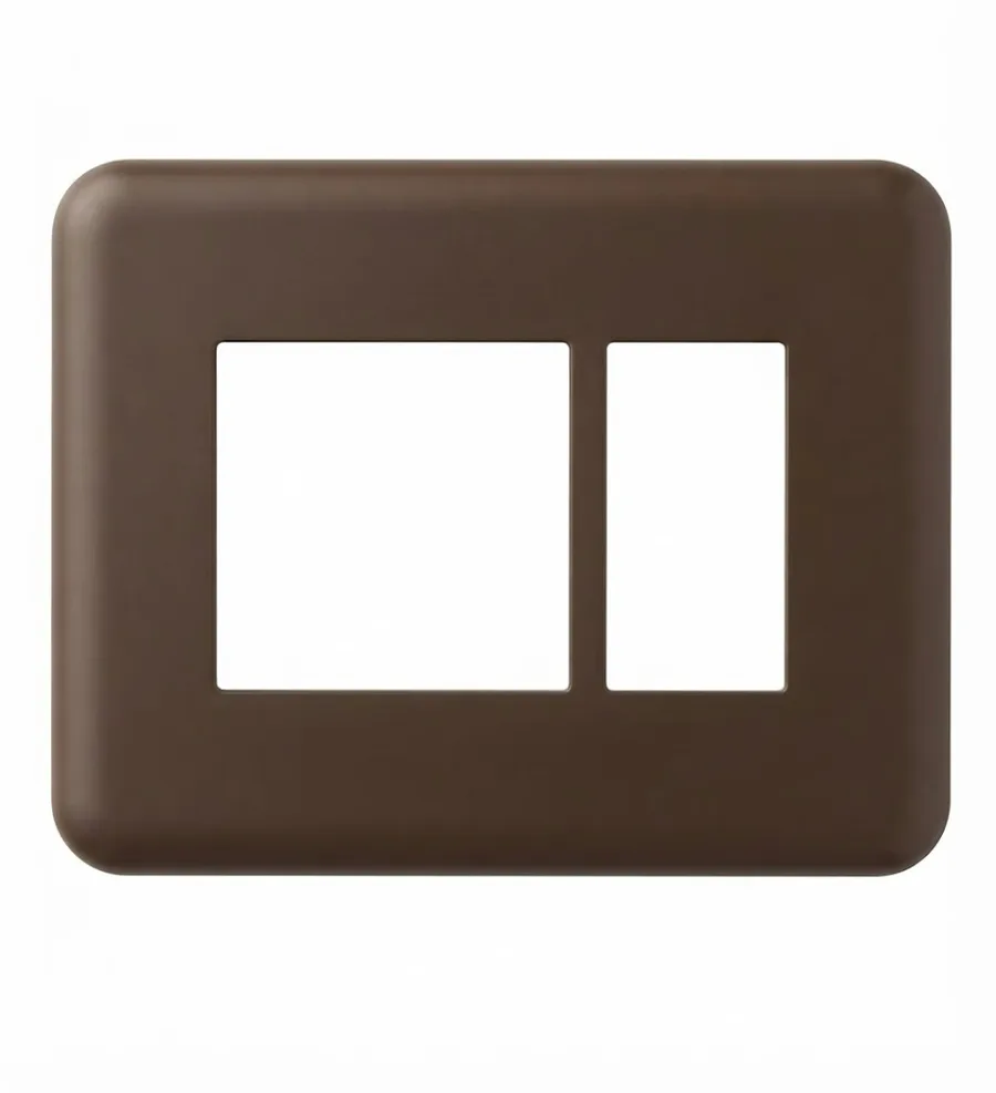 Anchor Tiona Colour Modular Plate 8 Module Horizontal Coffee Brown (Model 86808CB)