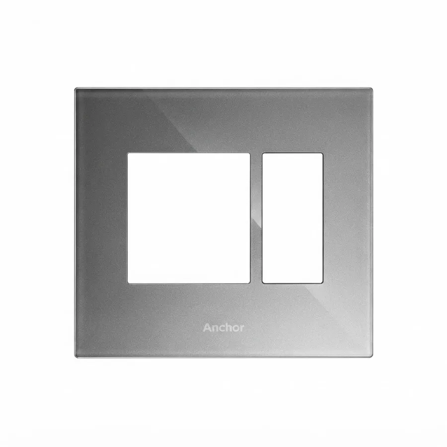 Anchor Tiona Glass Modular Plate 1 Module Shimmer Grey (Model 86801GSG)