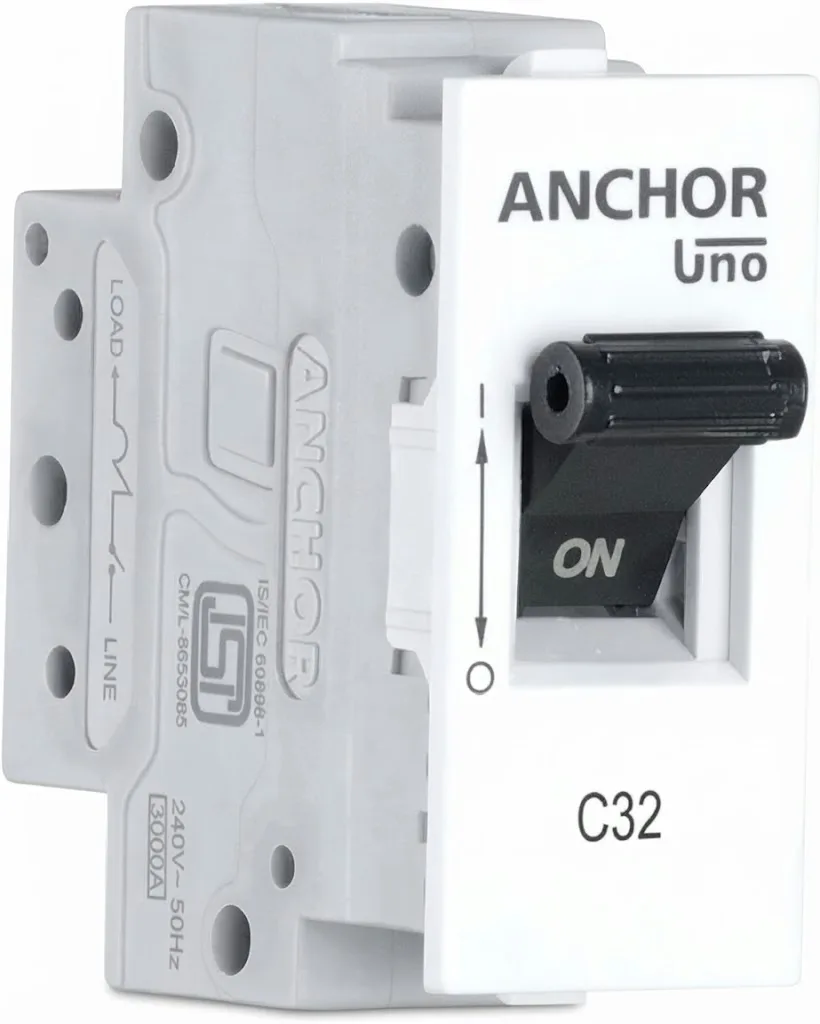Anchor Tiona 25A SP C Curve Mini MCB White (Model 86155)