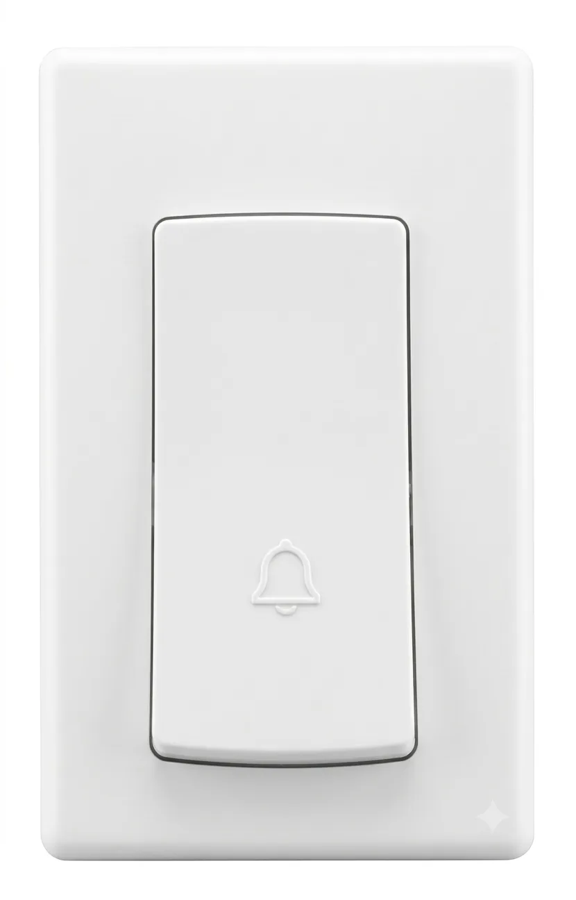 Anchor Ziva White 6A Bell Push Switch 1 Module (ISI) (Model 68003)