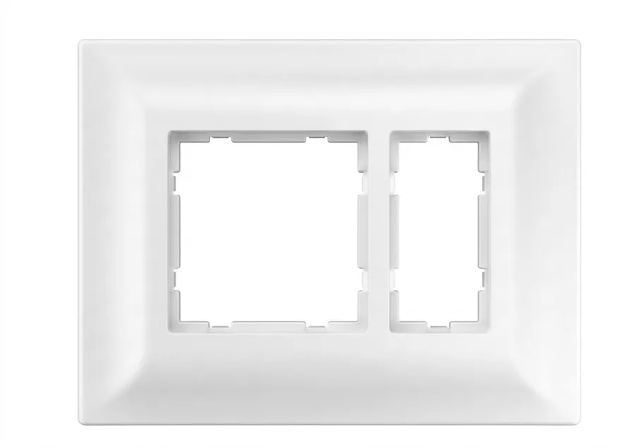 Anchor Ziva White Cover Plate with Base Frame (Two Plate Design) 6 Module (Model 68906)
