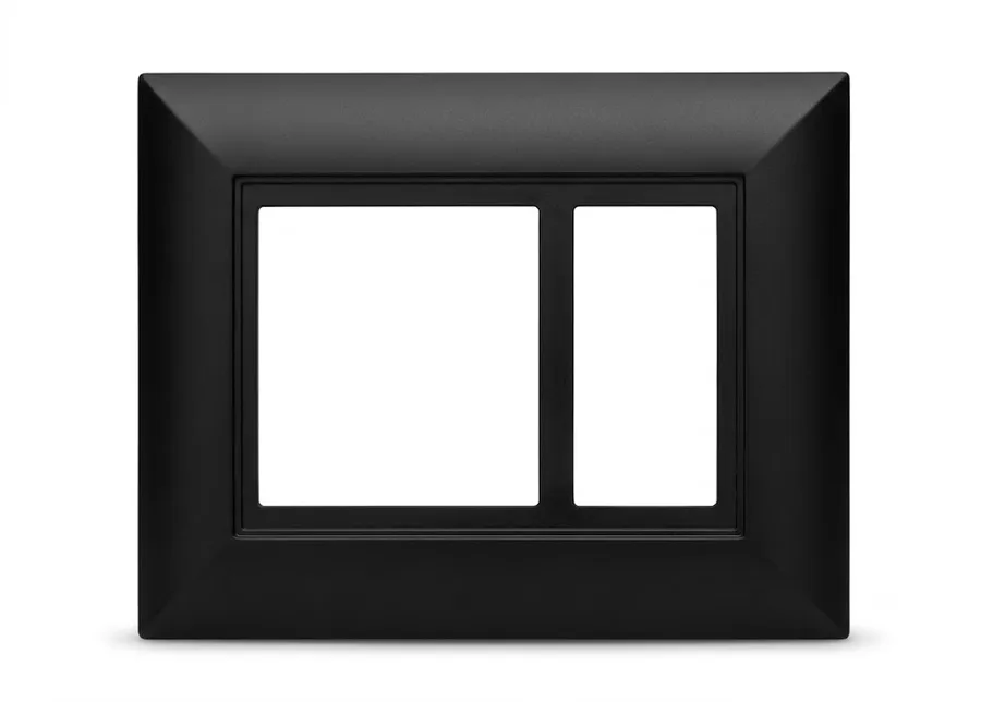 Anchor Ziva Black Cover Plate with Base Frame 16 Module (Model 68916B)