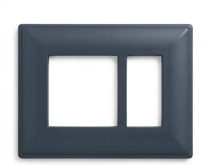 Anchor Ziva Blue Berry Cover Plate with Base Frame 8 Module Vertical (Model 68988BB)