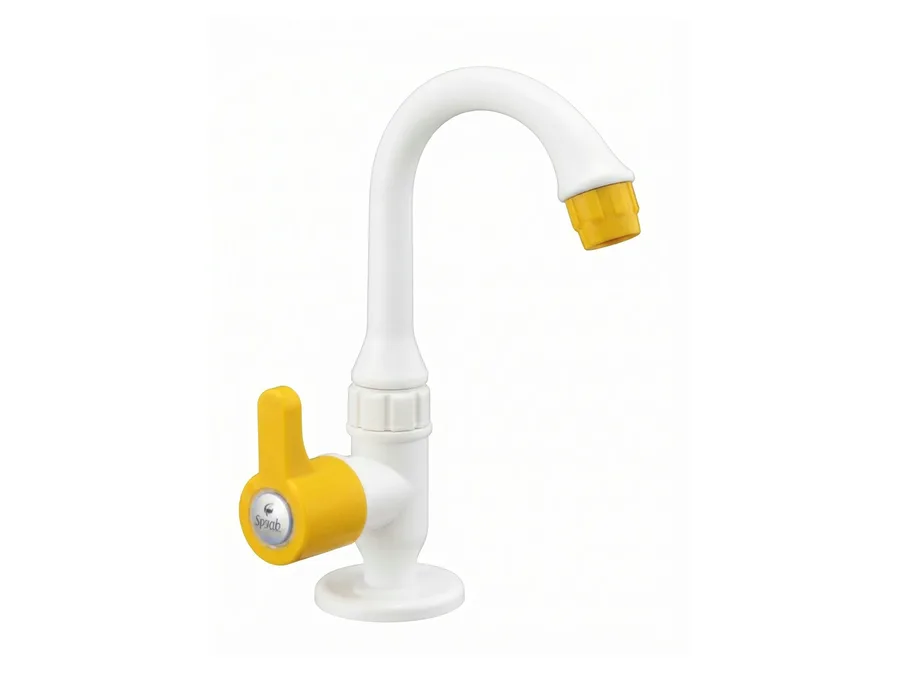 Casper Plus Swan Neck with Flange PTMT Tap | Sparsh Pearl
