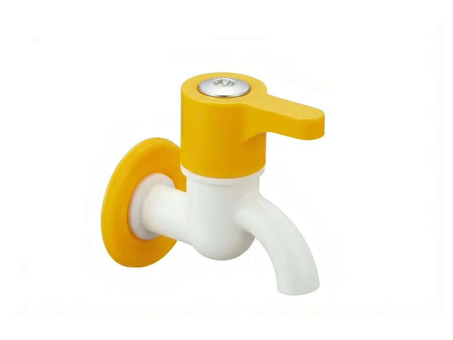 Casper Plus Bib Cock with Flange PTMT Tap | Sparsh Pearl