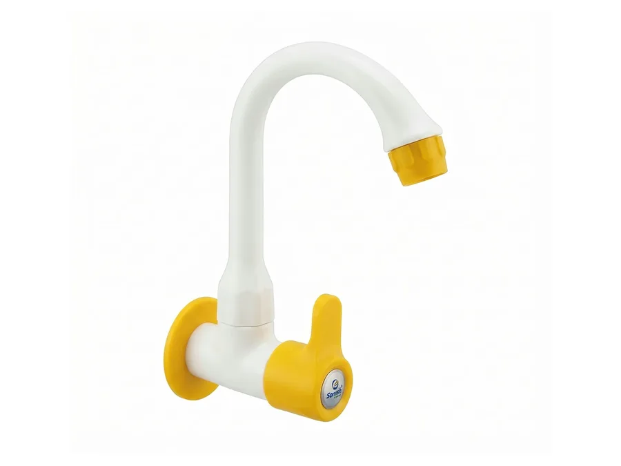 Casper Plus Sink Cock with Flange PTMT Tap | Sparsh Pearl