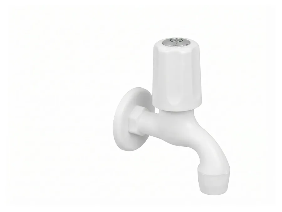 Standard Quarter Turn Bib Cock with Foam Flow PTMT Tap | Sparsh Pearl