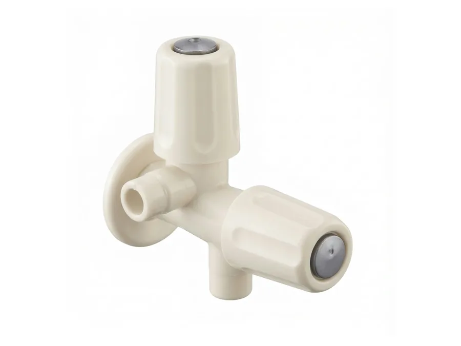 Standard Quarter Turn 2 Way Angle Cock with Flange PTMT Tap | Sparsh Pearl