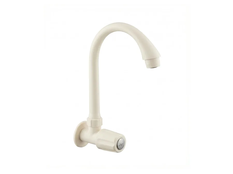 Standard Quarter Turn Sink Cock (W/M) with Flange PTMT Tap | Sparsh Pearl