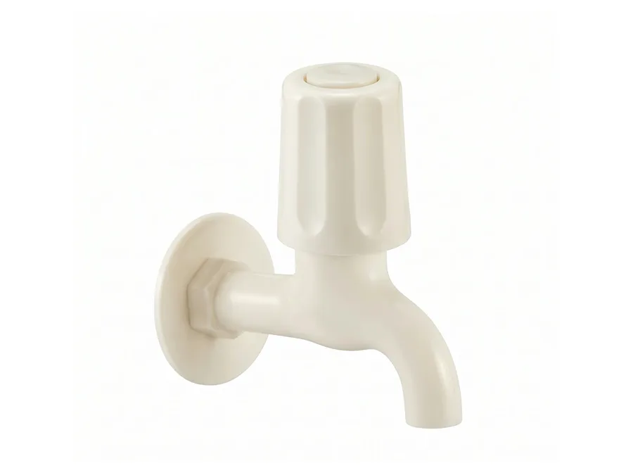 Standard Full Turn Bib Cock (Deluxe) with Flange PTMT Tap | Sparsh Pearl