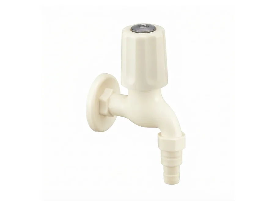 Standard Full Turn Bib Cock Nozzle with Flange PTMT Tap | Sparsh Pearl