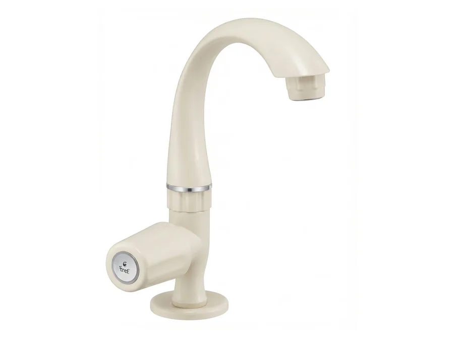 Standard Full Turn Mini Swan Neck with Flange PTMT Tap | Sparsh Pearl