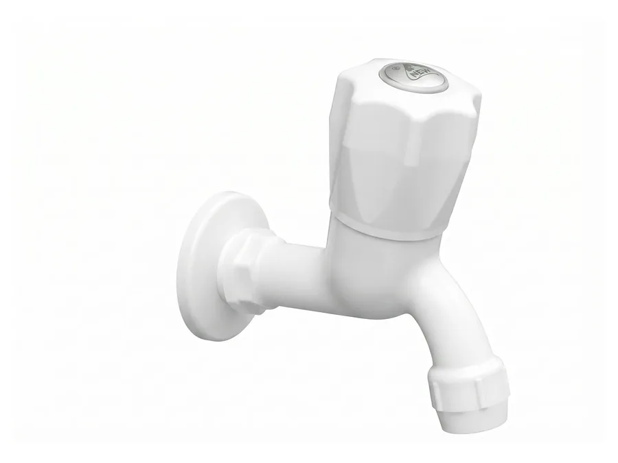 Hi-Flo Full Turn Bib Cock with Foam Flow PTMT Tap | Sparsh Pearl