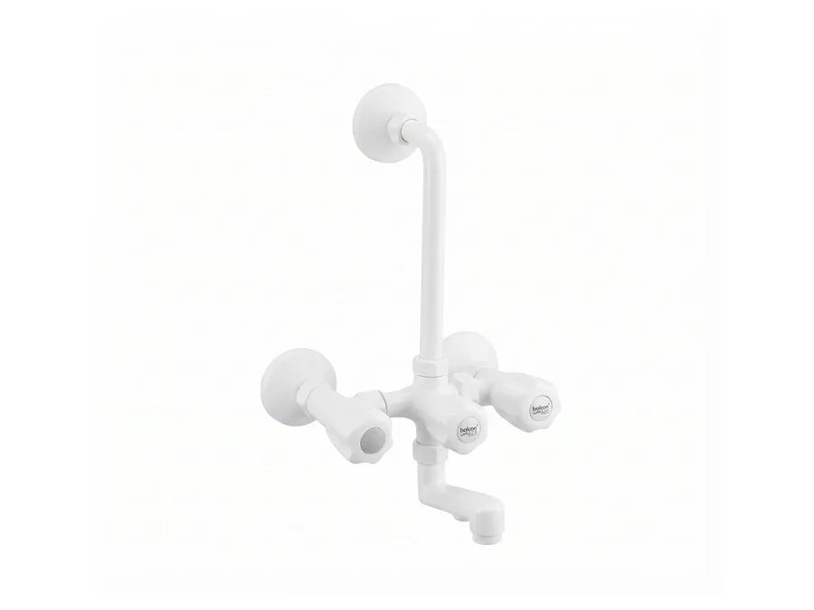Hi-Flo Full Turn Wall Mixer L-Bend PTMT | Sparsh Pearl