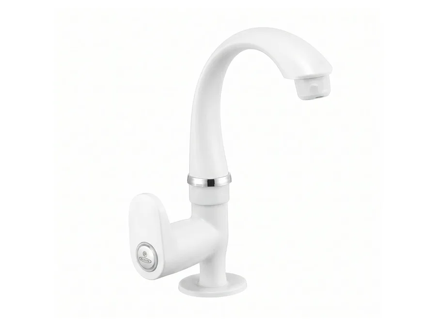 Royal Mini Swan Neck with Flange PTMT Tap | Sparsh Pearl