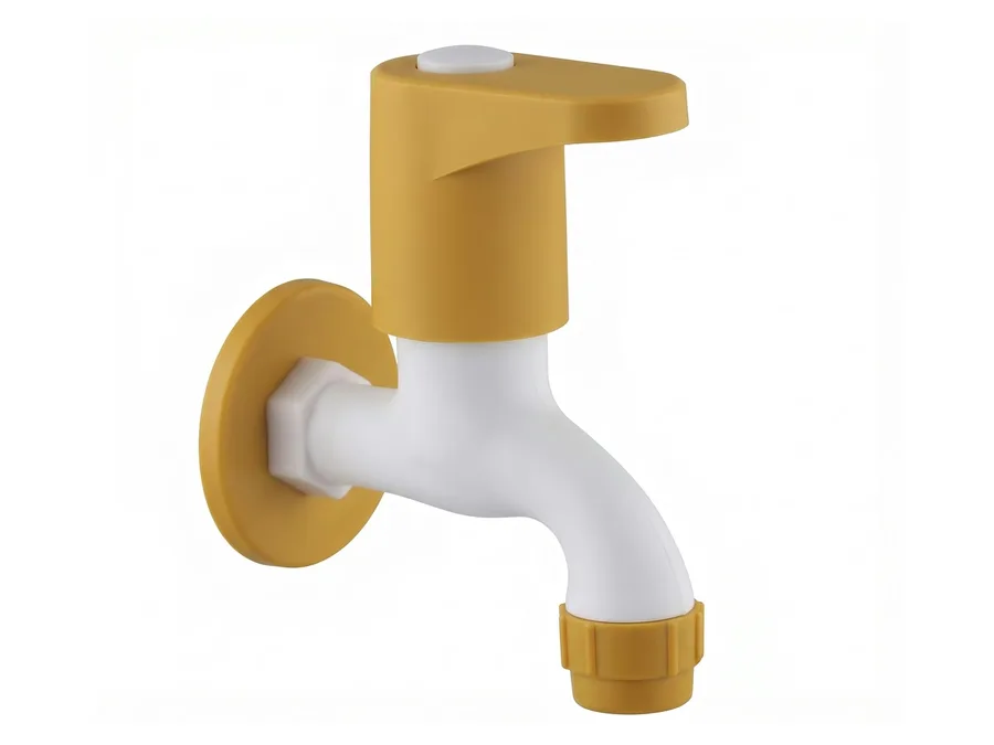 Royal Plus Bib Cock with Flange PTMT Tap | Sparsh Pearl