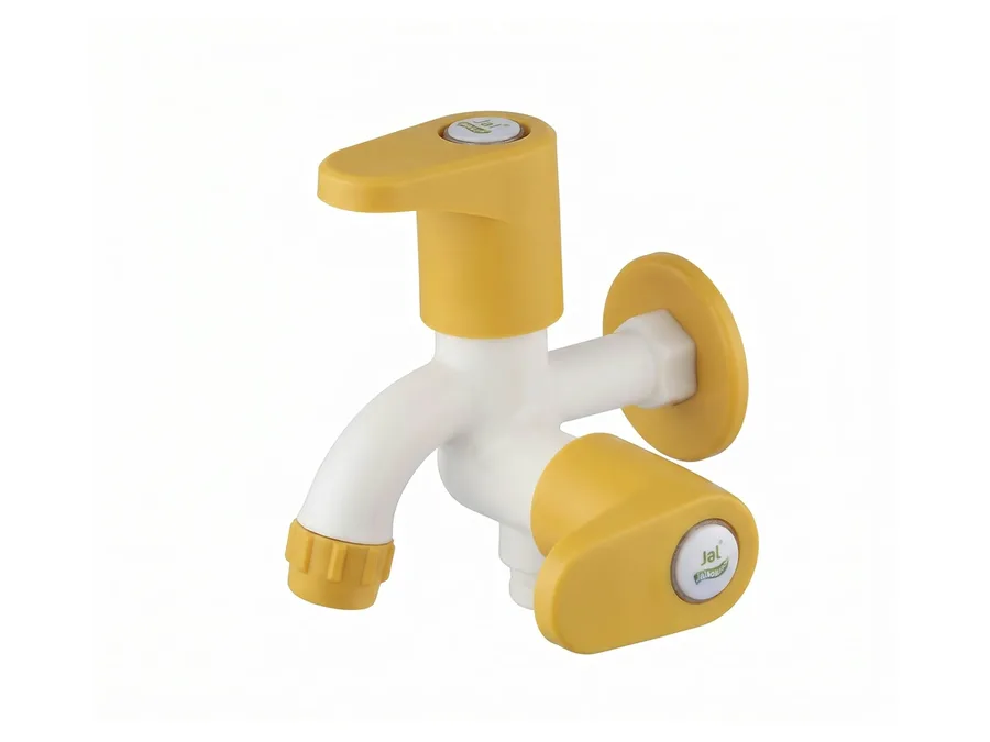 Royal Plus 2 in 1 Bib Cock with Flange PTMT Tap | Sparsh Pearl