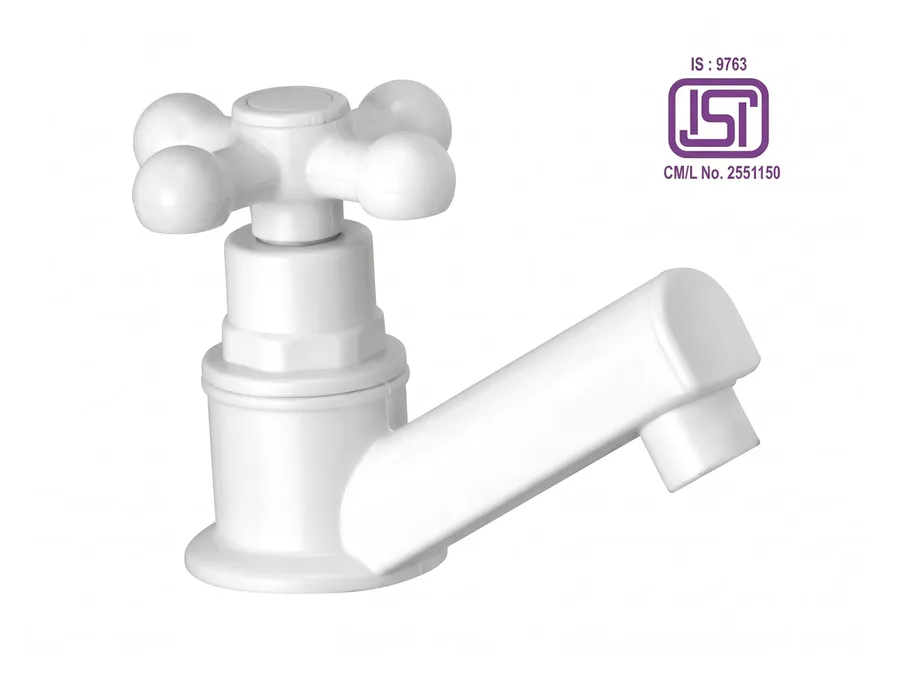 Alfa Full Turn Pillar Cock PTMT Tap | Sparsh Pearl