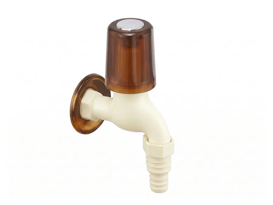 Omega Bib Cock Nozzle with Flange PTMT Tap | Sparsh Pearl