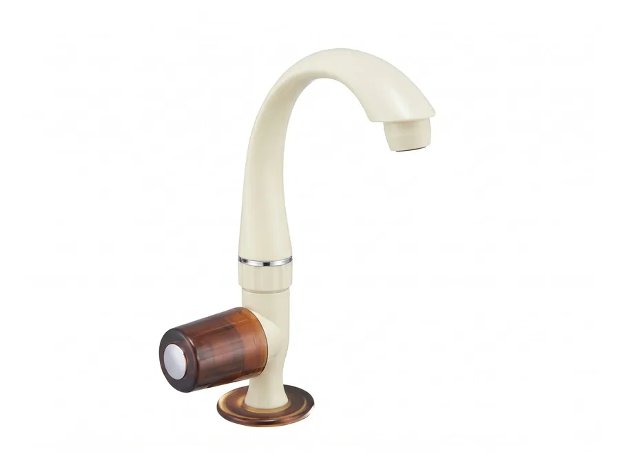 Omega Mini Swan Neck with Flange PTMT Tap | Sparsh Pearl