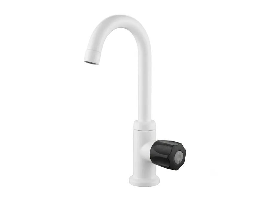 Hi-Flo Prime Full Turn Swan Neck (T/M) with Flange PTMT Tap | Sparsh Pearl