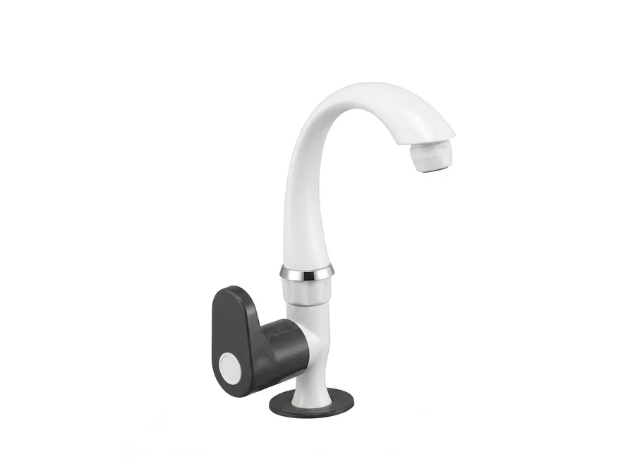 Regal Mini Swan Neck with Flange PTMT Tap | Sparsh Pearl