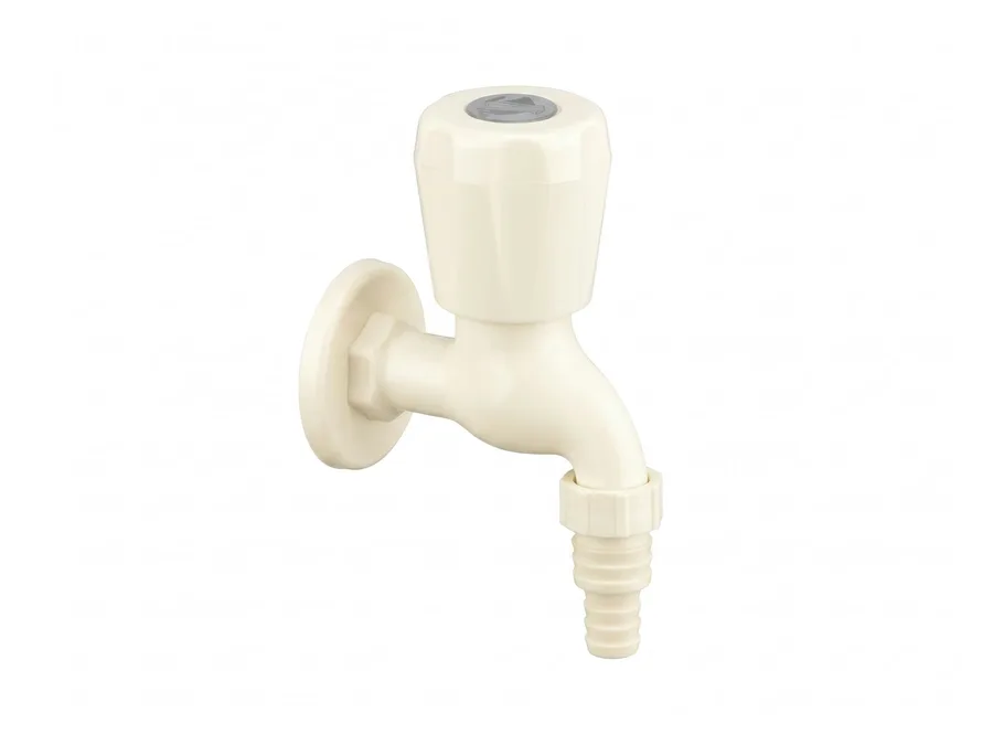 Fancy Bib Cock Nozzle with Flange PTMT Tap | Sparsh Pearl