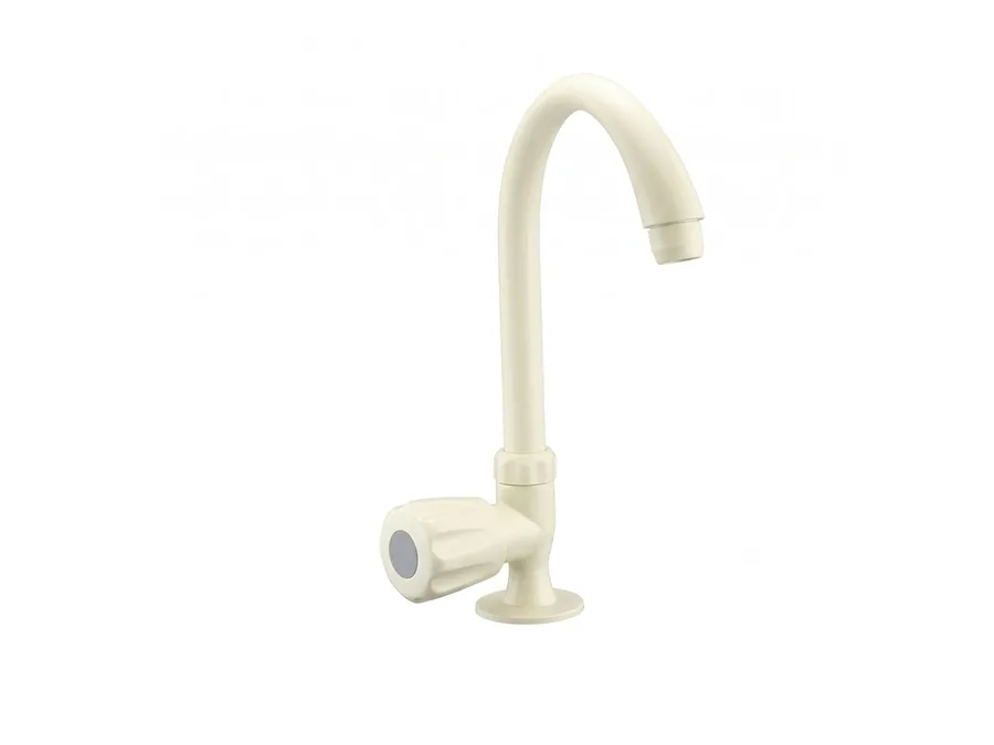 Fancy Swan Neck (T/M) with Flange PTMT Tap | Sparsh Pearl