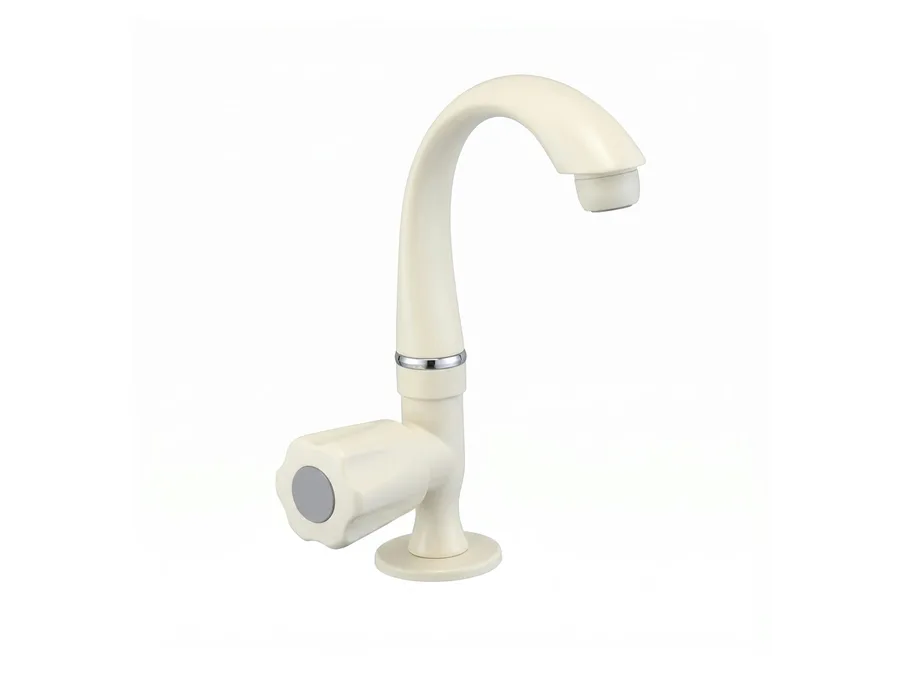 Fancy Mini Swan Neck with Flange PTMT Tap | Sparsh Pearl