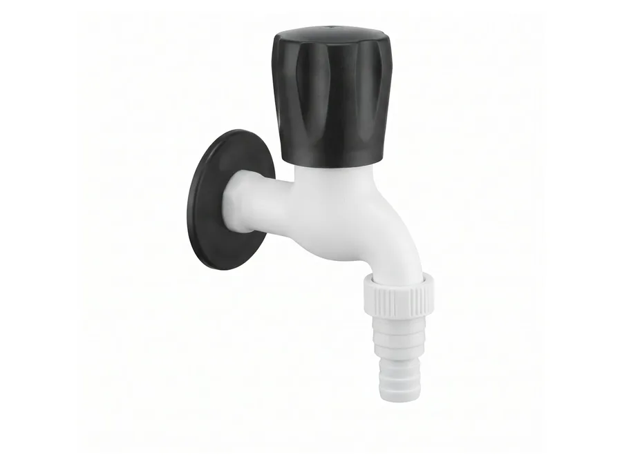 Eva Quarter Turn Bib Cock Nozzle with Flange PTMT Tap | Sparsh Pearl