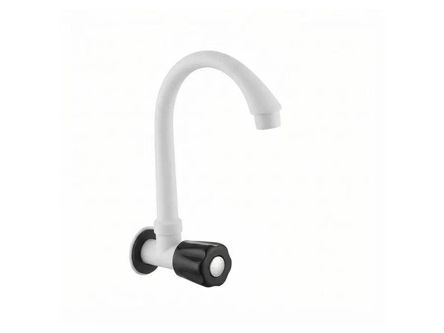 Eva Quarter Turn Sink Cock (W/M) with Flange PTMT Tap | Sparsh Pearl