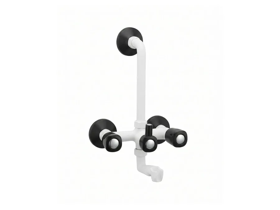 Eva Quarter Turn Wall Mixer with L-Bend PTMT | Sparsh Pearl