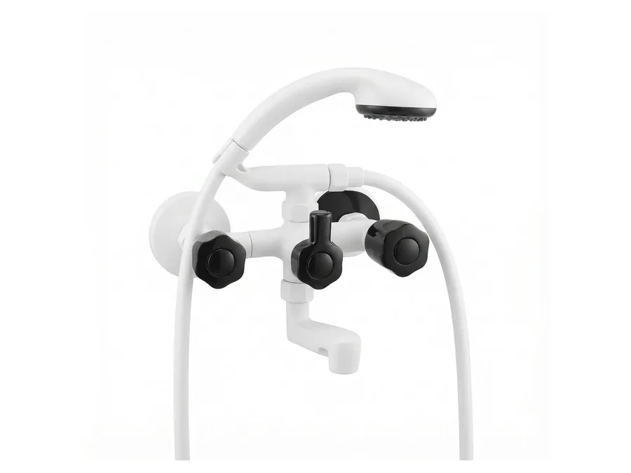 Eva Quarter Turn Wall Mixer Telephonic PTMT (Hand Shower not included) | Sparsh Pearl