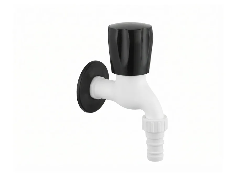 Eva Full Turn Bib Cock Nozzle with Flange PTMT Tap | Sparsh Pearl