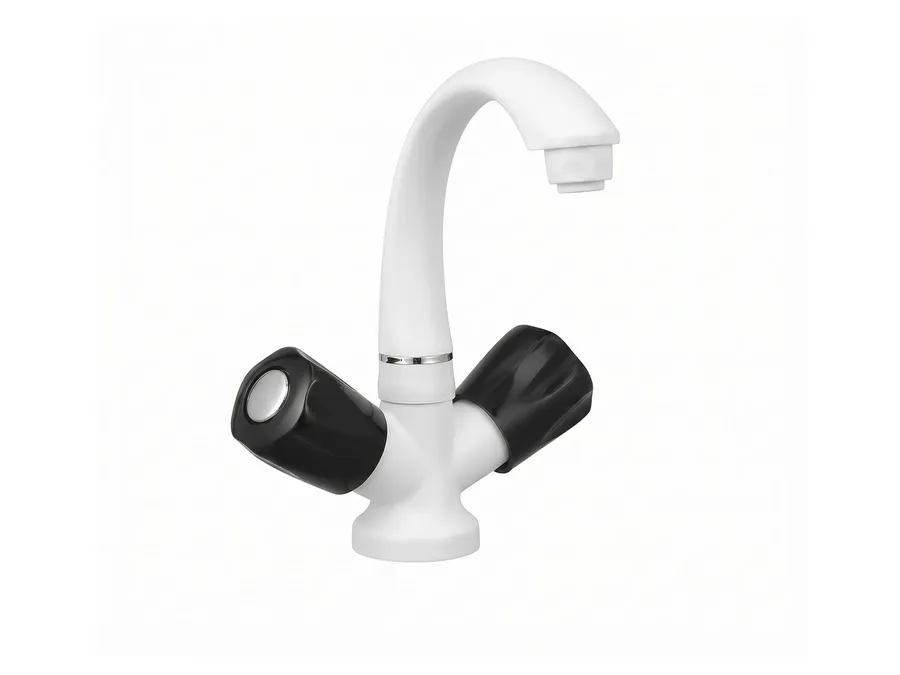 Eva Full Turn Center Hole Basin Mixer PTMT | Sparsh Pearl