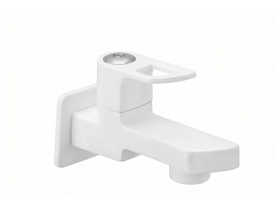 ARC Bib Cock with Flange PTMT Tap | Sparsh Pearl