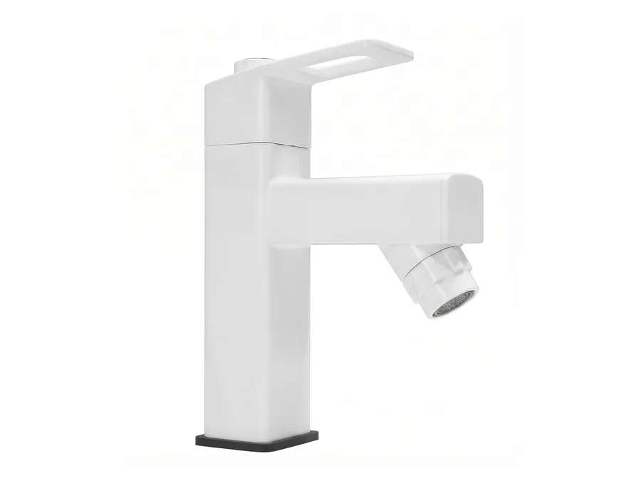 Arcus Pillar Cock PTMT Tap (White / Ivory) | Sparsh Pearl