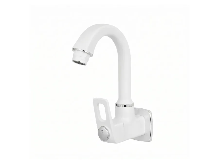 Arcus Sink Cock with Flange PTMT Tap | Sparsh Pearl