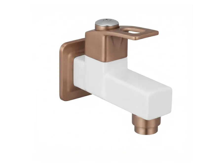 Arcus Plus Bib Cock with Flange PTMT Tap (Antique Copper Finish) | Sparsh Pearl