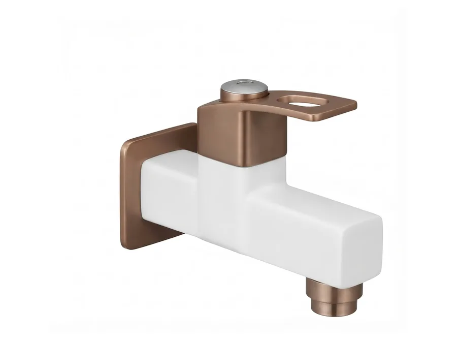 Arcus Plus Long Body Bib Cock with Flange PTMT Tap (Antique Copper Finish) | Sparsh Pearl